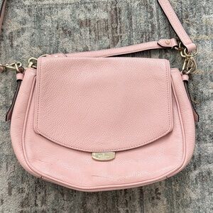 Pink Leather Crossbody Bag